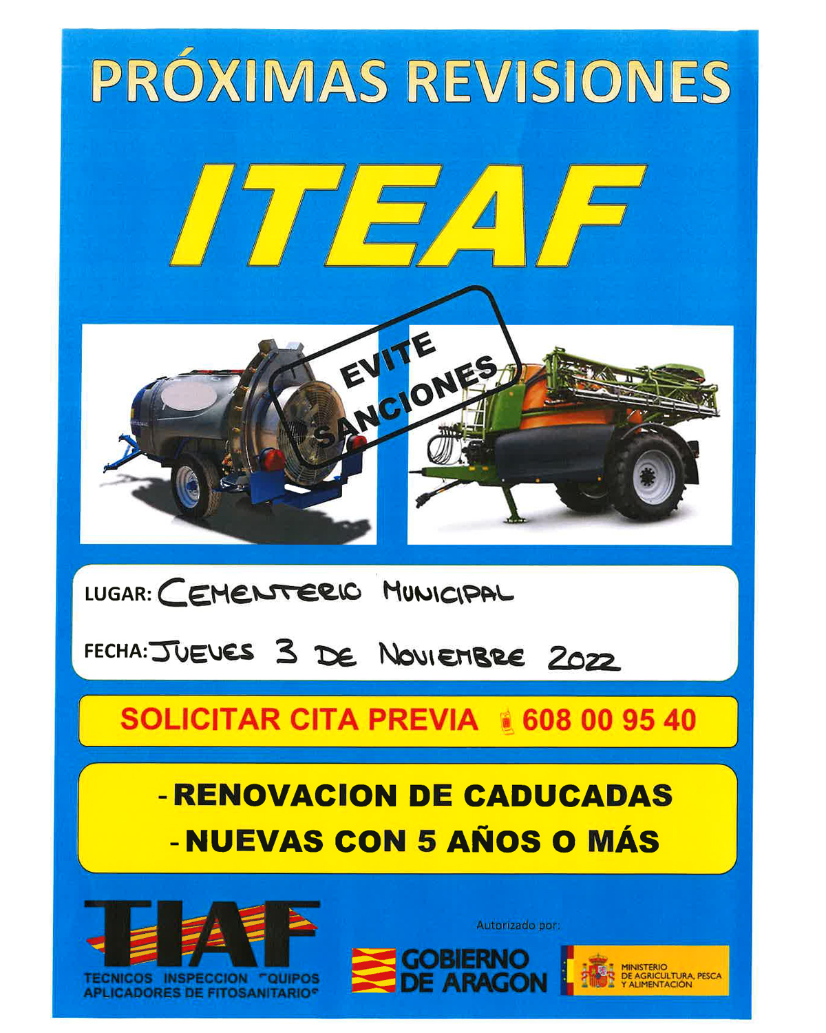 Próximas revisiones ITEAF