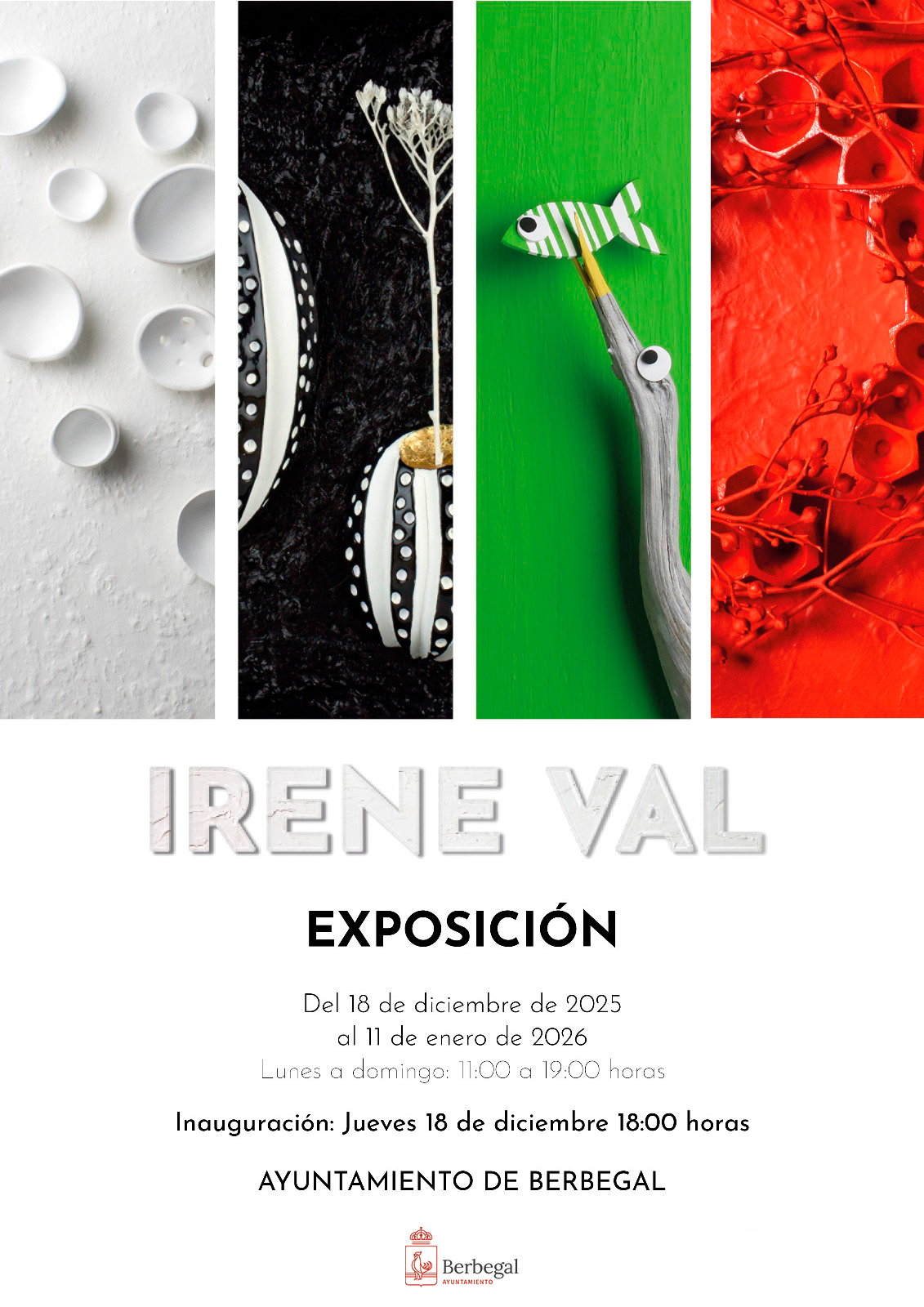 Cartel de la exposición de Irene Val en el Ayuntamiento de Berbegal