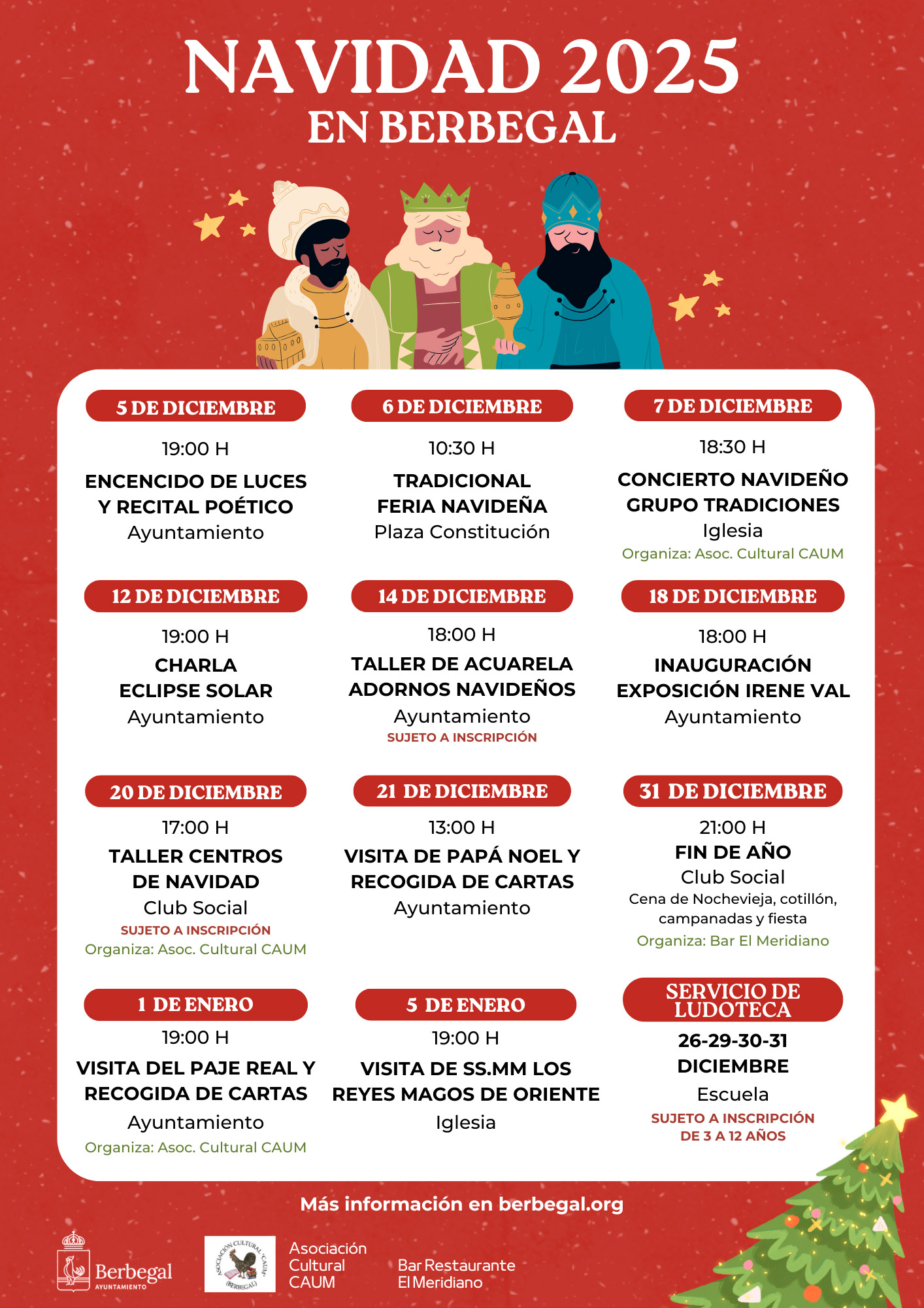 Toda la programación de Navidad 2025 en Berbegal