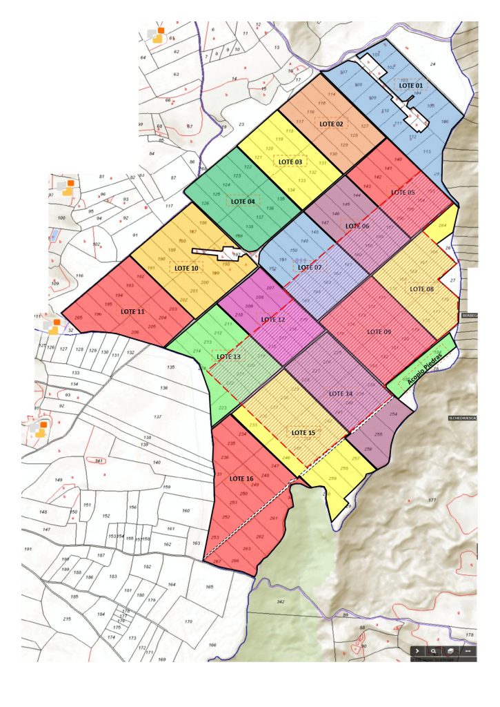 Plano parcelas del Saso Berbegal