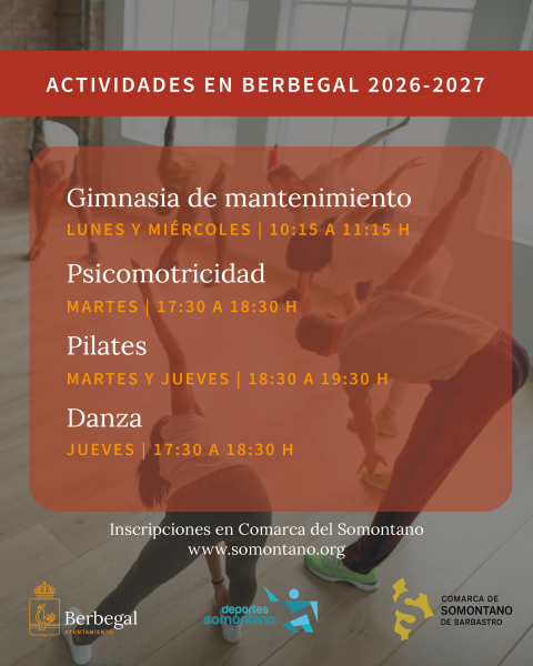 Actividades deportivas Berbegal 2026-2027