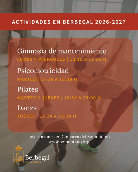 Actividades ejercicio Berbegal 2026-2027