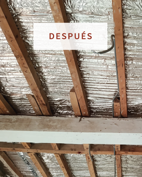 Después tejado municipal obras Berbegal