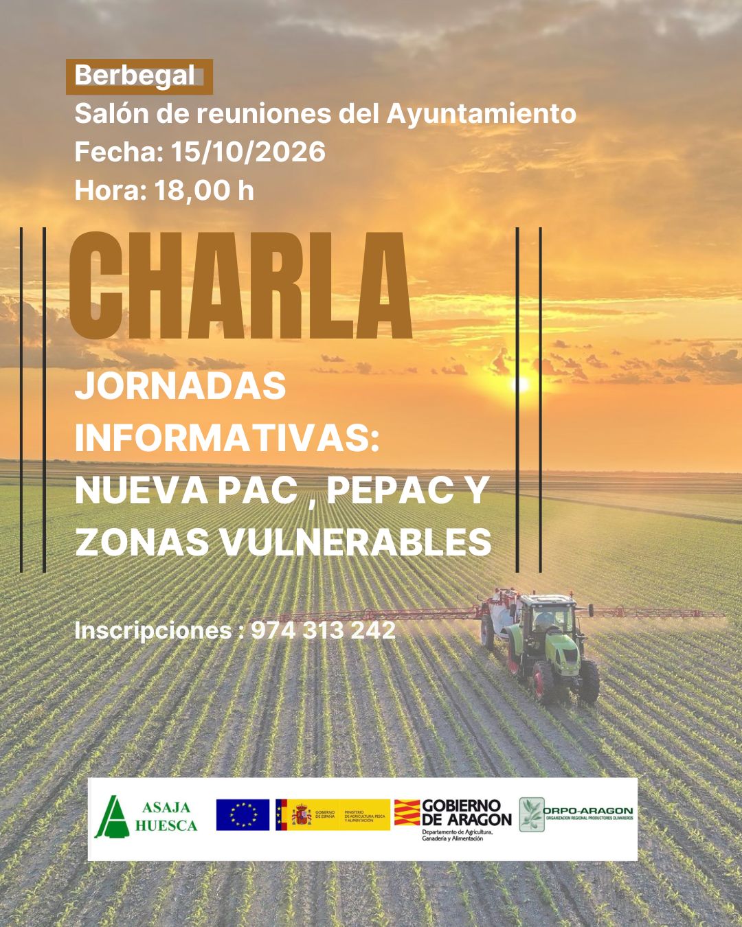 CHARLA ASAJA HUESCA EN BERBEGAL